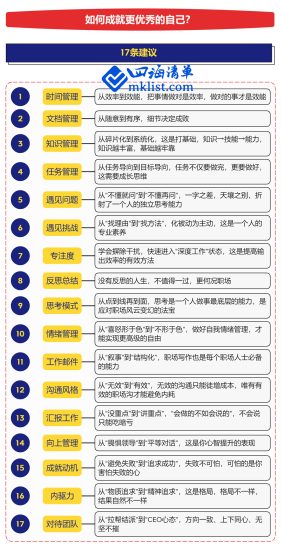 如何成就更优秀的自己？普通员工 VS 优秀员工-四海清单