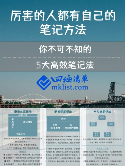 图解模型：5种高效笔记法-四海清单