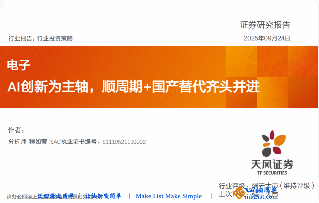 【四海读报】20250925：AI相关行业投资策略-四海清单